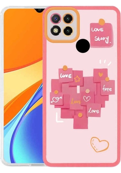 Xiaomi Redmi 9c Kılıf Zore M-fit Desenli Kapak Love Story No2