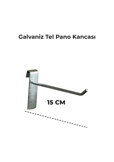 Tel Pano Kancası 15 Cm Raf Askısı Raf Kancası Mağaza Düzenleme 70 Adet