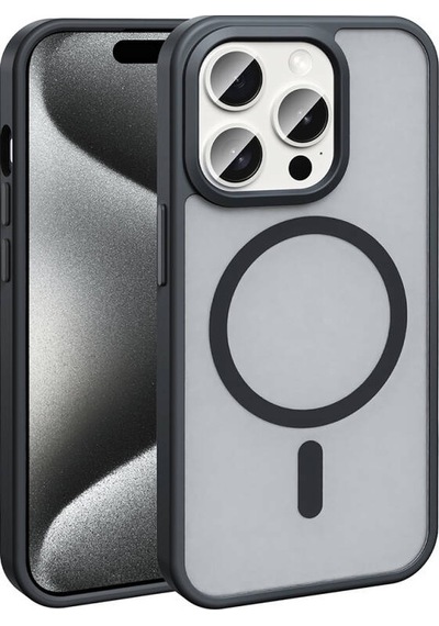 Teleplus Apple Uyumlu iPhone 15 Pro Max Kılıf M-safe Şarj Özellikli Mat Arka Yüzey Sio Kapak