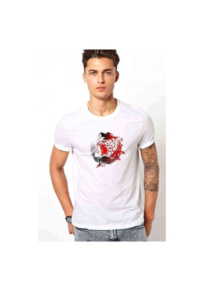 Attack On Titan Alice Madness Returns Baskılı Beyaz Erkek Tshirt