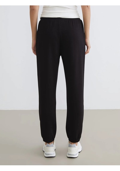Lc Waikiki Siyah Soft Touch Kadın Jogger Eşofman Altı