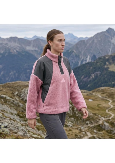 Adidas Terrex Xploric Climawarm High Pile Snap Kadın Sweatshirt C-adıkh4594b30a00 Pembe