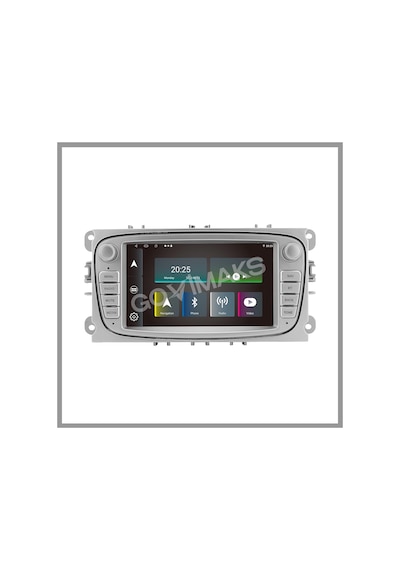 Govimaks Ford Connect-mondeo-focus Uyumlu Oval Gri 4 Gb Ram 64 Gb Hafıza Androıd Multımedıa Teyp 7"