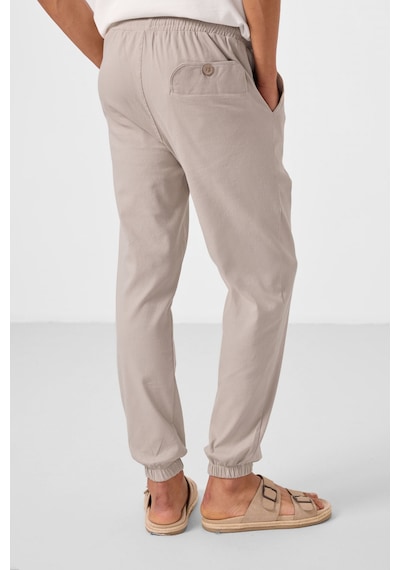 Tommylife Taş Standart Fit Dokuma Hafif Esnek Chino Erkek Pantolon - 82176 Taş