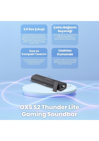 Oxs Thunder Lite Pc Oyun Soundbar Sanal Surround 2.0 Hdmı/aux/optik Bluetooth 5.0
