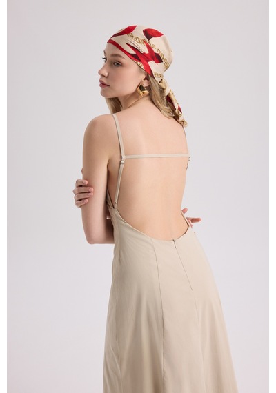 Mai Collection Mai Studios Co. Onella Askılı Taş Uzun Elbise Taş