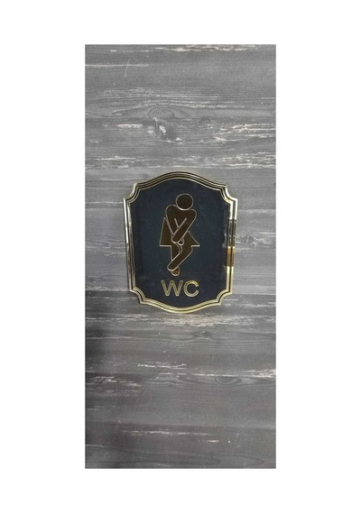 Pleksi Kabartmalı Kapı İsimliği Wc 1 Adet