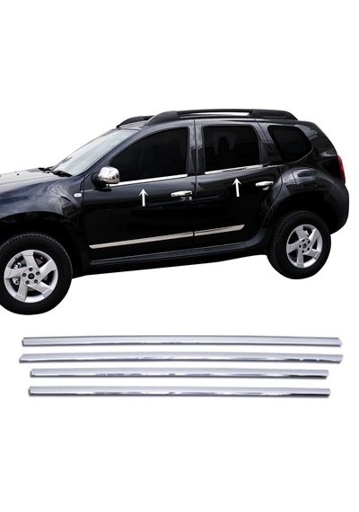 Dacia Duster Krom Cam Çıtası 4 Parça P.çelik 2010-2017 Arası