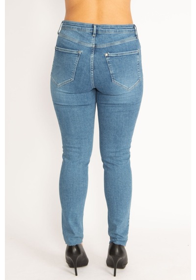 Şans Kadın Mavi 5 Cep Skinny Jean Pantolon 65n34896-mavi Mavi