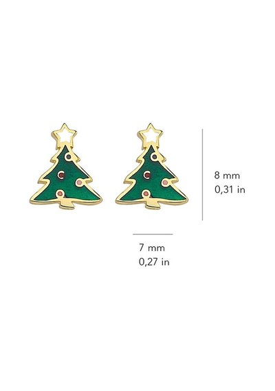 Goldkupe 14 Ayar Altın Çam Ağacı Küpe 0,90 Gr-2569