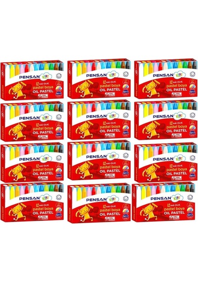 Kidz 12 Renk Pastel Boya 12 Adet Karışık