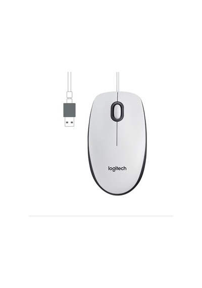 M100 Usb Kablolu Mouse, Pc, Mac, Dizüstü Bilgisayar İle Uyumlu, 1000 Dpı Optik İzleme, Sağ Ve Sol Elle Kullanıma Uygun, Beyaz