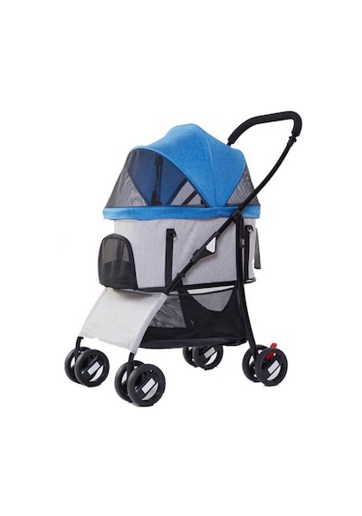 Eurodog - 150 - Katlanabilir Köpek Arabası Mavi - Spt-gld - 64x50x98 Cm