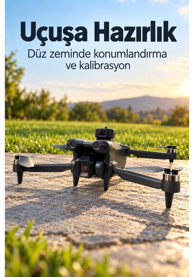 Gps Özellikli Kameralı Drone Ekranlı Kumandalı Katlanır Gövde - Lisinya