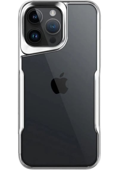 Apple  Uyumlu  iPhone 14 Pro Max Kılıf Boyi Silikon Kapak Gümüş