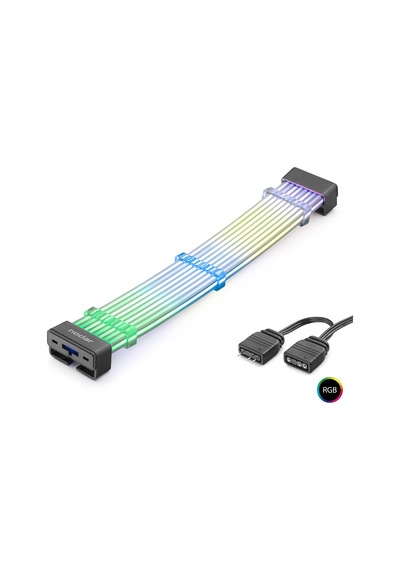 2x8 Pin Argb Pcie Gpu Güç Uzatma Kablosu Bükülebilir 2 Mm 108 Led Siyah Nd2813b Hmngoxxtptprp