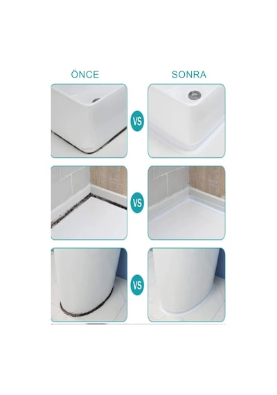 Su Sızdırmaz Geçirmez Lavabo Tezgah Küvet Duş Banyo Mutfak Pencere İzolasyon Şerit Bant 3,2 M X 38mm