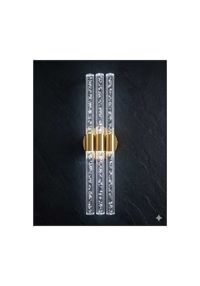 Bubbleflux Trio Large 51 Cm Modern Tasarım Led Aplik - Duvar Lambası - Gold - Elektrikli - Beyaz Led Gold Elektrikli