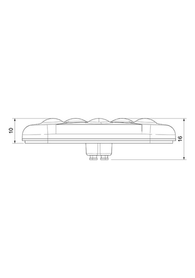 Sanel Animasyonlu 12 - 24V Universal Kare 6 Led Dış Mekan Uyumlu Mavi SBDF6B