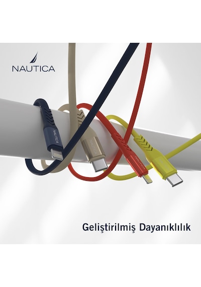 Nautica C50 USB-C to Lightning PD 20W Hızlı Şarj ve Data Kablosu 2.1M Sarı