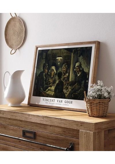 Çerçevesiz Poster Vincent Van Gogh Patates Yiyenler