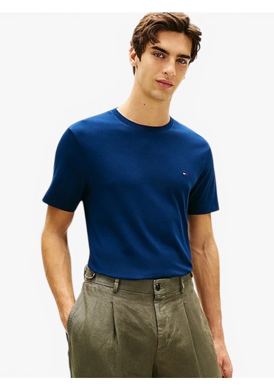 Tommy Hilfiger Lıght Interlock Tee Erkek Mavi T-shirt - Mw0mw37508