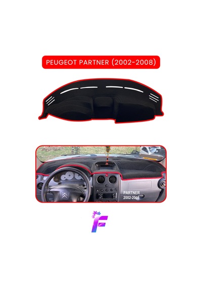 Peugeot Partner 2002-2008 Uyumlu Torpido Örtüsü Çatlama Ve Isıya Karşı Tam Koruma A3 Torpido Halısı