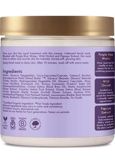 Shea Moisture Mor Pirinç Suyu Yüz Maskesi 177ML