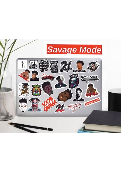 21 Savage Sticker Seti Laptop Ajanda Notebook Tablet Telefon Defter Etiket Bullet Journal Diğer