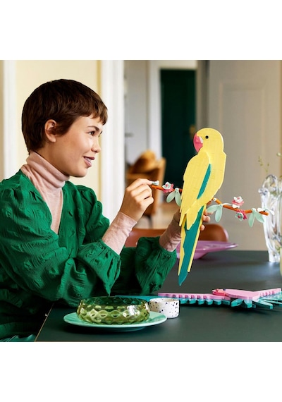 LEGO® Art Fauna Koleksiyonu – Macaw Papağanları 31211 Yetişkinler için Dekoratif ve Sergilenebilir Model Yapım Seti - 644 Parça