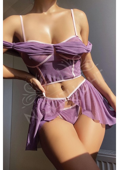Astrid T Pembe Kıyafet Maxi Boy Etekli Takım Fantazi Kleopatra Kostümü Kostüm Rol Yapma Parti Kıyafeti mor