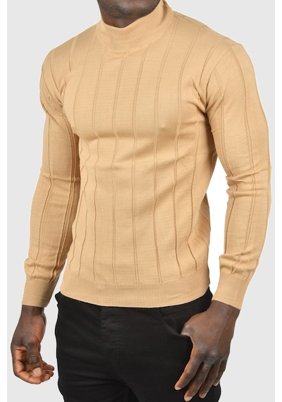 Deepsea Erkek Camel Slim Fit Likralı Tüylenme Yapmayan Yarım Balıkçı Çizgili Triko Yarım Boğazlı Kazak 2505503 Camel Deepsea Erkek Camel Slim Fit Likralı Tüylenme Yapmayan Yarım Balıkçı Çizgili Triko Yarım Boğazlı Kazak 2505503 Camel