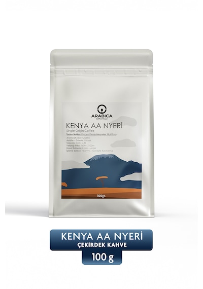 Arabica Coffee House Kenya Aa Natural Kahve Öğütülmüş Kahve Taze Kavrulmuş Çekirdek French Press 100 G