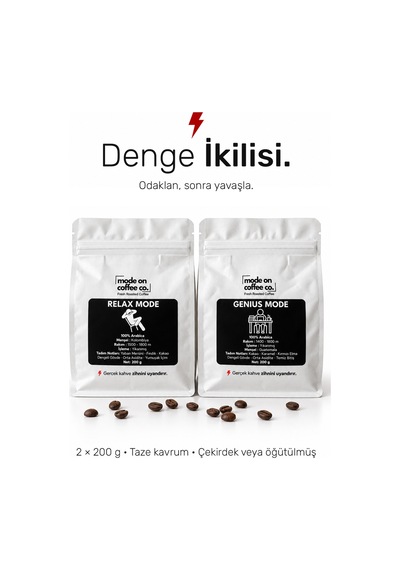 Denge İkilisi 2 X 200 Gr Filtre Ve Espresso Kahve Relax Mode Genius Mode - Filtre Makinesi İçin Öğütülmüş