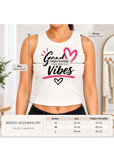 Bk Gift Sıfır Kol Fitilli Crop Bluz - Esnek Likralı Günlük Crop-14 Beyaz