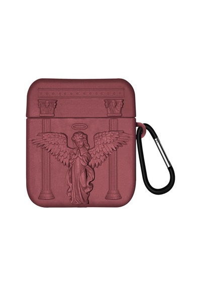 Caseonn Apple Uyumlu AirPods 2/1. Nesil Kılıf Antik Melek Bordo