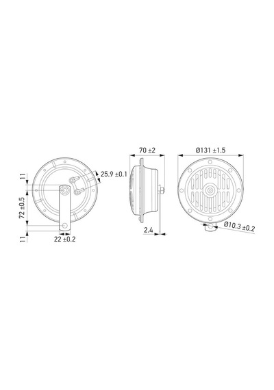 Hella 24v Didit Korna Süperton 310/380 Hz 130 Mm Takım