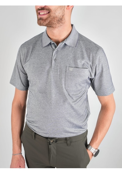 Erkek Yakalı Cepli Penye Antrasit Baba Tshirt