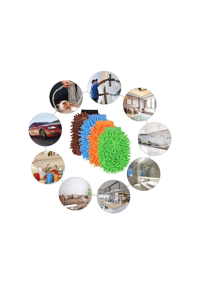 Mikrofiber Araç Yıkama Eldiveni Çok Renkli