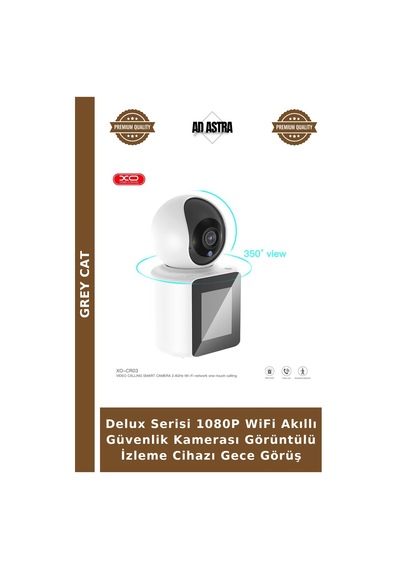 Delux Serisi 1080p Wifi Akıllı Güvenlik Kamerası Görüntülü İzleme Cihazı Gece Görüş Çok Renkli