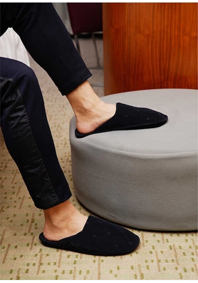 Peluche Navy Blue Baklava Canak Slipper Erkek Ev Terliği Can-eblt Mavi Can-eblt Mavi