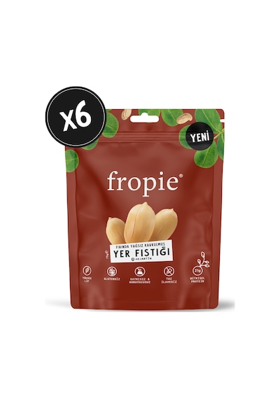 Fropie Yer Fıstığı - Fırında Yağsız Kavrulmuş 6 x 75 G