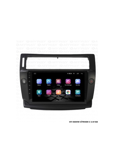 Myway Citroen C4 Android Multimedya Carplay Navigasyon Ekran - 8gb Ram+128 Gb Hdd - Myway