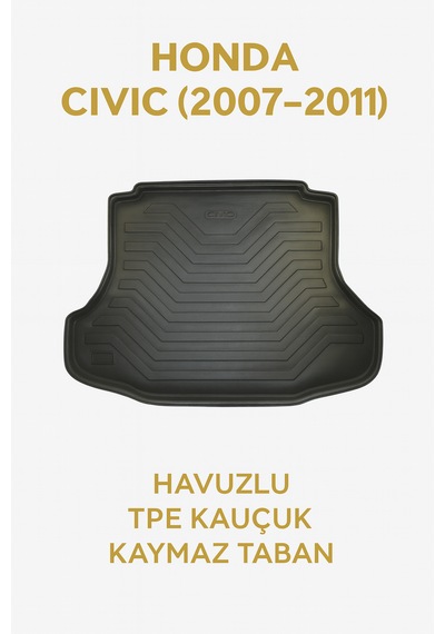 Honda Civic 2007 2011 Uyumlu 3d Bagaj Havuzu Premium