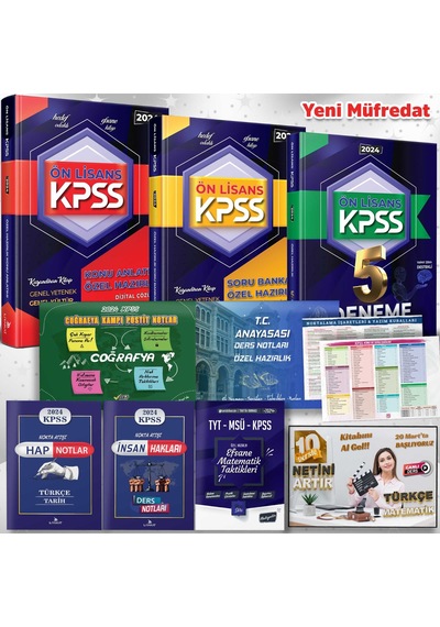 Ön Lisans Efsane 9lu Set Kpss Konu Anl + Soru Bank + 5 Deneme + 5