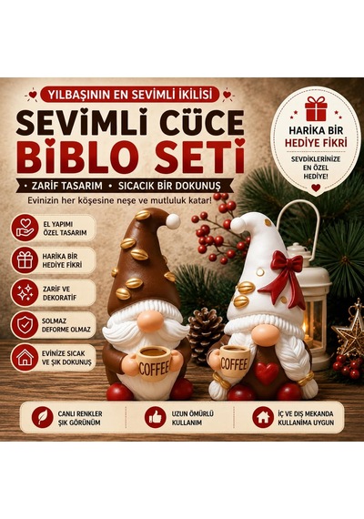 Sevgili Şans Kahve Gnomeleri 10 cm
