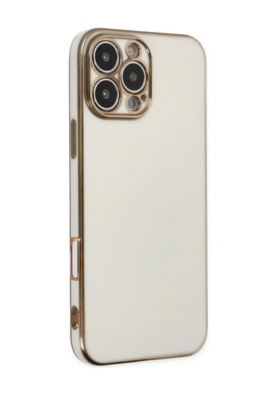 Apple İphone 16 Pro Max Kılıf Volet Silikon - Beyaz Çok Renkli