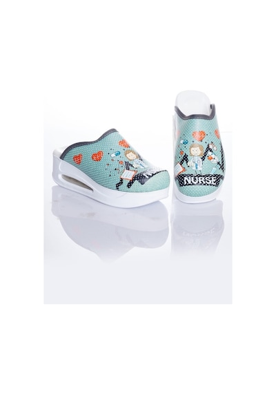 20Tasarımterlik Kadın Yeşil Nurse Ortopedik Airmax Terlik-Yeşil