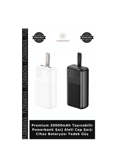 Premium 30000mah Taşınabilir Powerbank Şarj Aleti Cep Şarjı Cihaz Bataryası Yedek Güç Çok Renkli