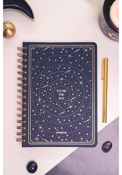 Bullet Journal Edition A5 15x21 Cm Spiralli Noktalı Tarihsiz Not Defteri Yıldızlar Genel